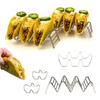 Premium Food Grade Stainless Steel U-shaped 2-slot Taco Rack For Tables