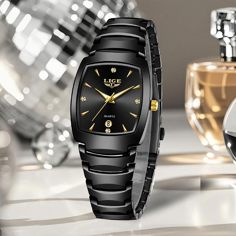 LIGE Women's Watch Business Luxury Ladies clock Fashion Simple Watch for Women Gift creative watches quartz wristwatch reloj+BOX