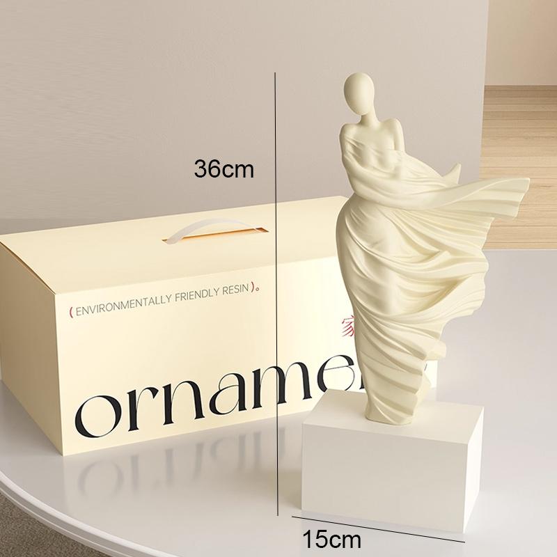Cream White Figure Art Figurine Sculpture Advanced Sculpture Living Room Wine Cabinet Home Decor Resin Crafts Decor Crafts