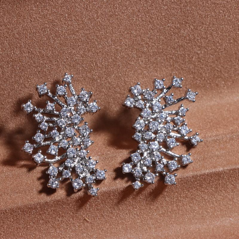 Shinning Cubic Zirconia Earrings Female Fashion Luxury Accessories Delicate Jewelry For Wedding Party
