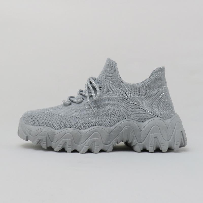 Breathable Lace-up Fly-woven Socks Shoes Casual Sports Shoes Outdoor Platform Shoes