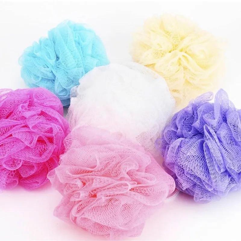 10 Pcs Color Random Bath Shower Soap Bubble Body Wash Exfoliate Puff Sponge Mesh Net Ball Bath Brushes Random Color Wholesale