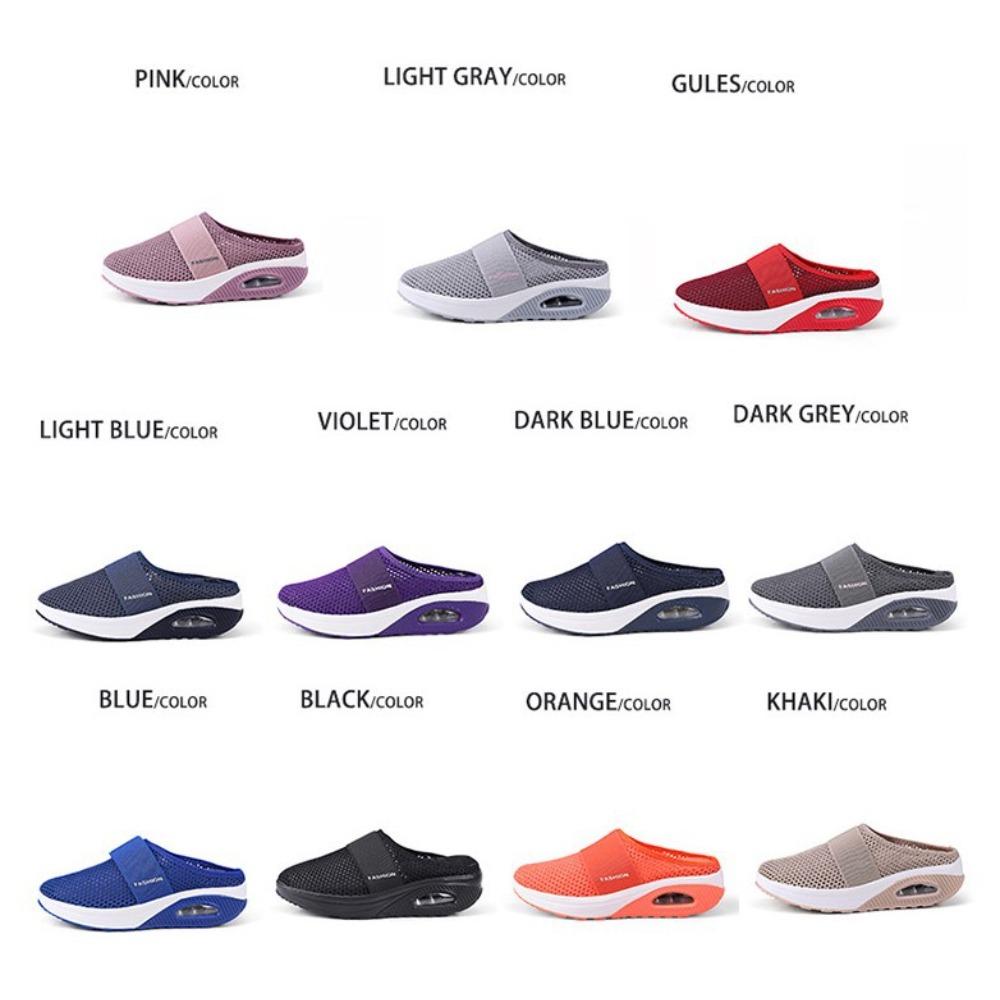 Breathable Sports Sandals for Women Summer Casual Mesh Slip On Shoes with Air Cushion