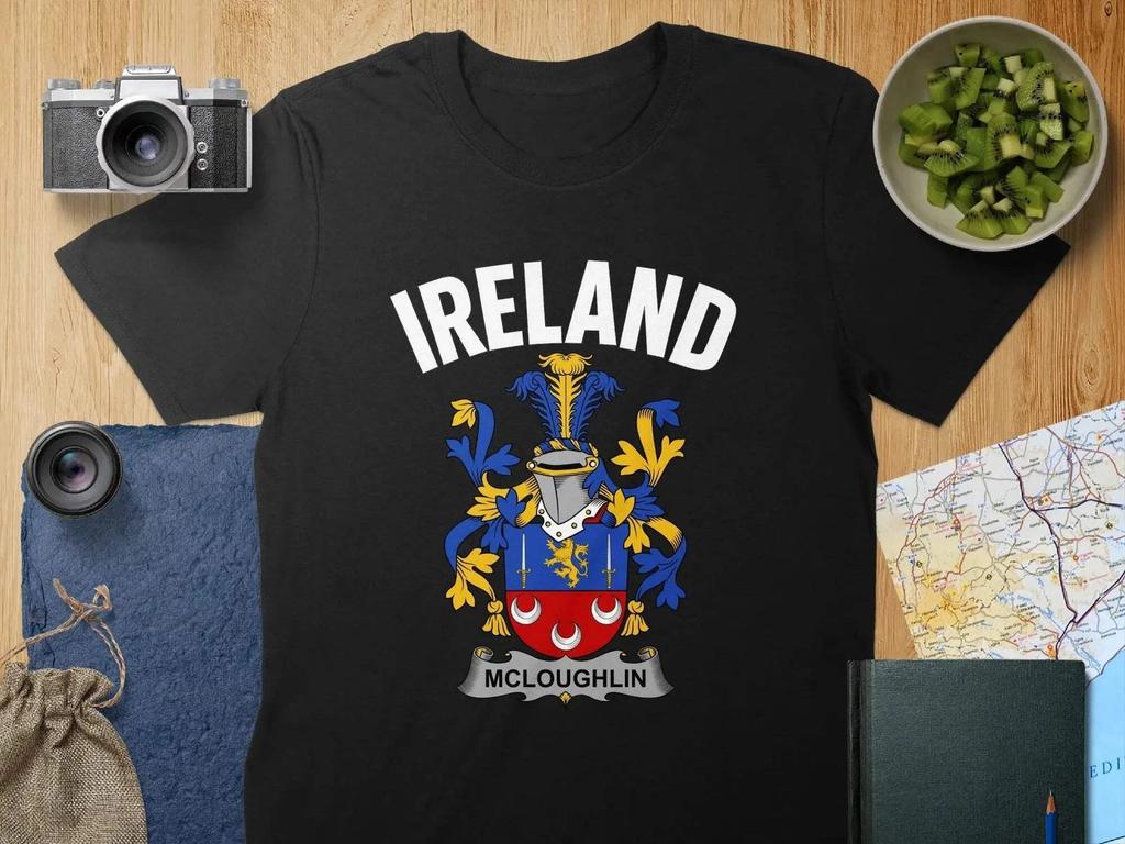 Mcloughlin Coat Of Arms Irish T-Shirt