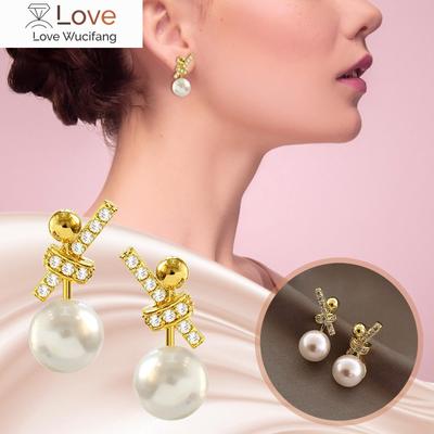 Fashion Earrings Round Earrings Women 'S Creative Earrings Light Luxury Rose Pearl Earrings Women 'S Creative Earrings