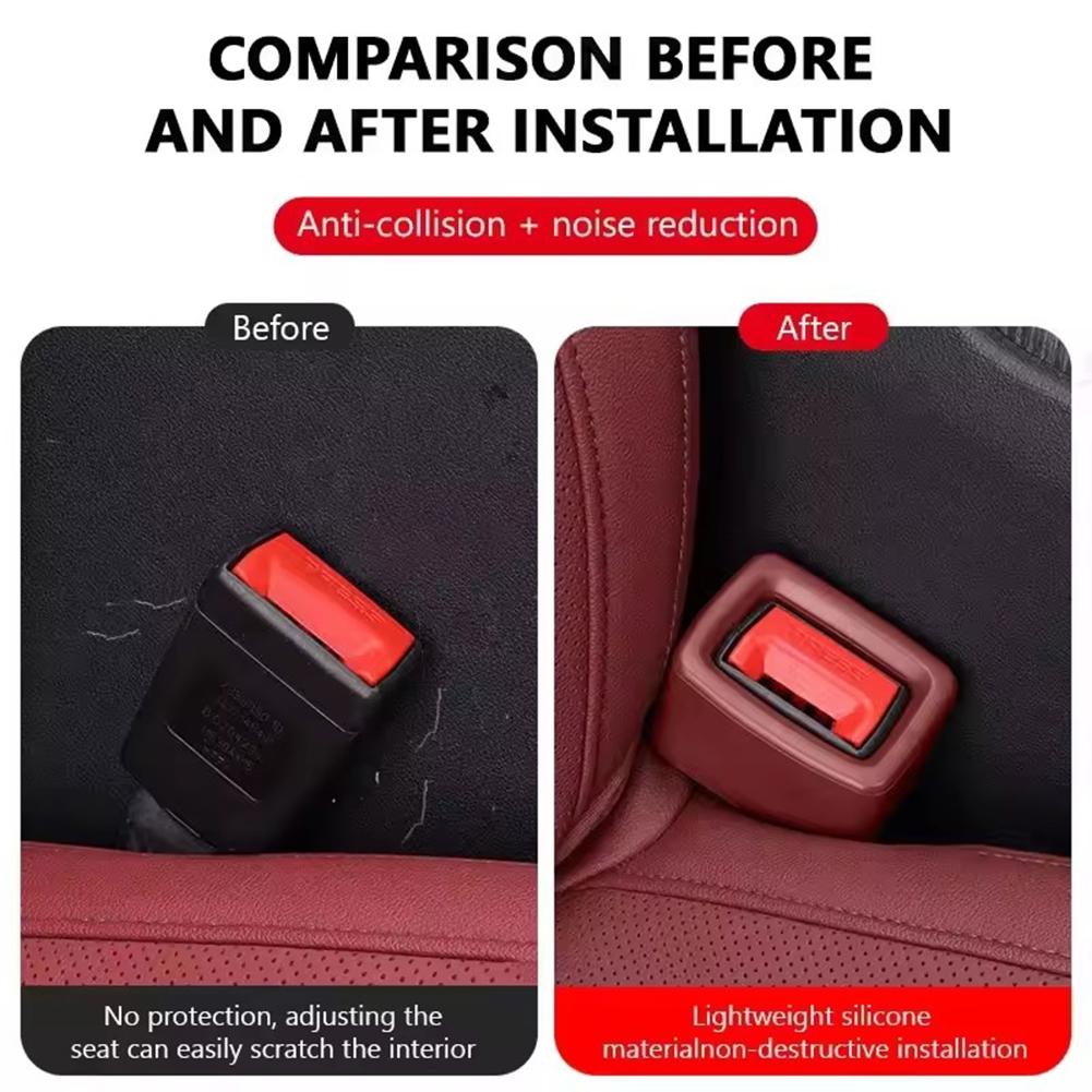 1/2PCS Car Seat Belt Buckle Cover Anti Scratch Seatbelt Button Protector Seat Belt Protection Cover Car Interior Accessories