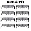 Halloween Black Lace Tablecloth Spider Cobweb Cover LuoluoHouse Elegant Horror Masquerade Party Scary Movie Night Table Decor
