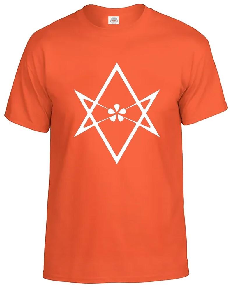 Aleister crowley unicursal hexagram tshirt mens road gift game s to 5xl tee 2XL