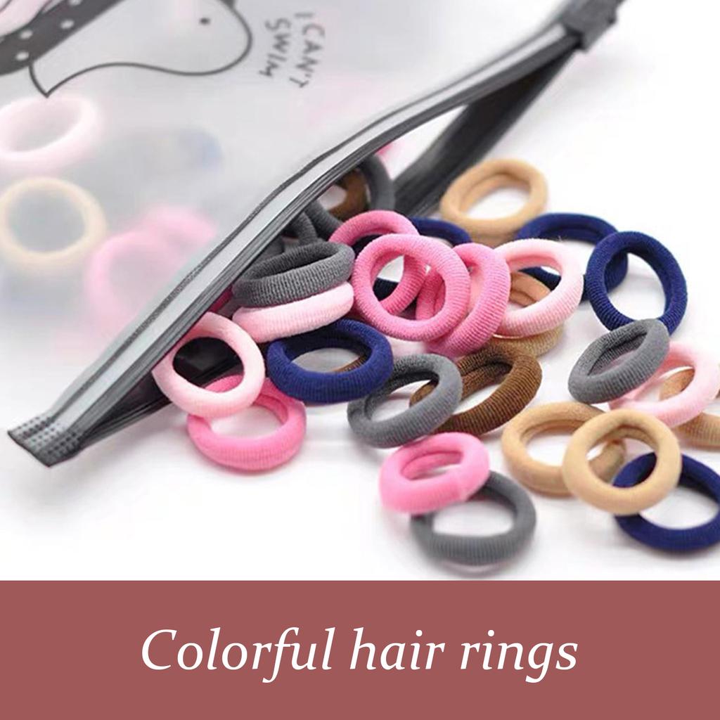 100pcs Hair Bobbles for Women Girls Hair Scrunchies Ponytail Holder Elastic Hairbands Christmas Gift