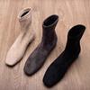 Flats Ankle Boots Suede Warm Women Shoes Winter Brand Square Toe Casual Chelsea 2025 Trend Low Heels Snow Boots Mujer Zapatos