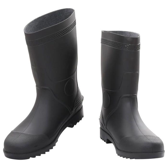VidaXL Black Rain Boots Size 38-46 PVC