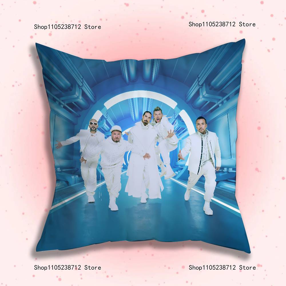 B-Backstreet Boys BSB Federe Cuscino Cartone Animato Divano Decorativo Casa Stampa Double-sided Peluche Corto Carino Copricuscino