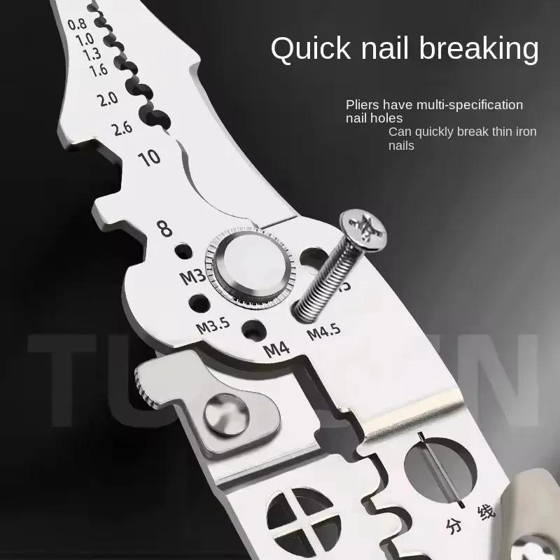 Clești Multifuncționali pentru Electricieni Pentru Despicarea și Dezizolarea Firelor Specializați pentru Electricieni