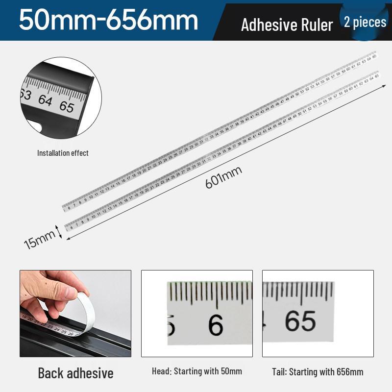 Manual Tile Cutter Accessories: Stainless Steel Positioning Ruler & Measuring Stickers