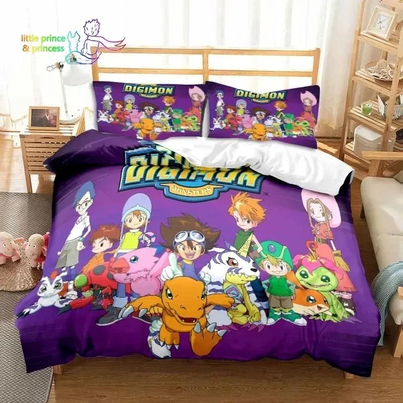 Digimon Anime Bed Linen Collection Single Size Size Single Size Full Queen Size King Size Size Bed Collection Adult Kid Bedroom Adventure Monster