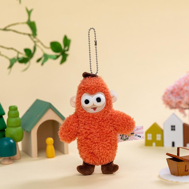 Creative funny egg-laying chicken plush bag pendant key ring doll pendant ugly cute doll plush mobile phone holder
