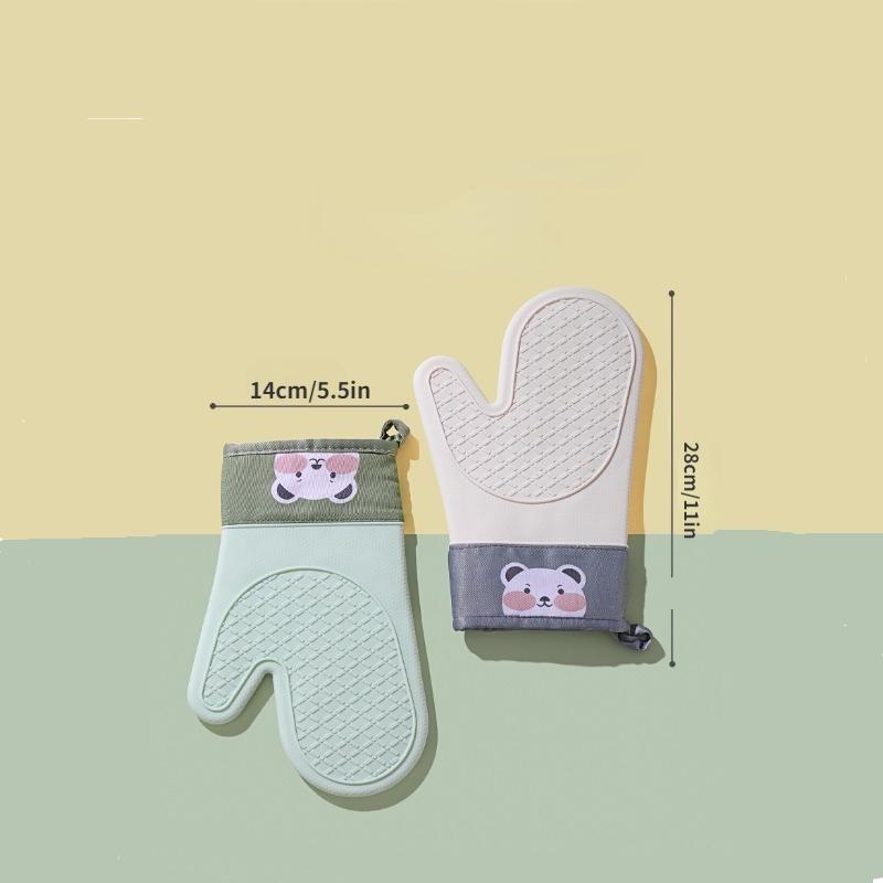 Thickened Insulation and Anti Scald Gloves, Kitchen Oven, Silicone Gloves, Household Microwave Oven, Baking High-temperature Resistant Gloves Batch
