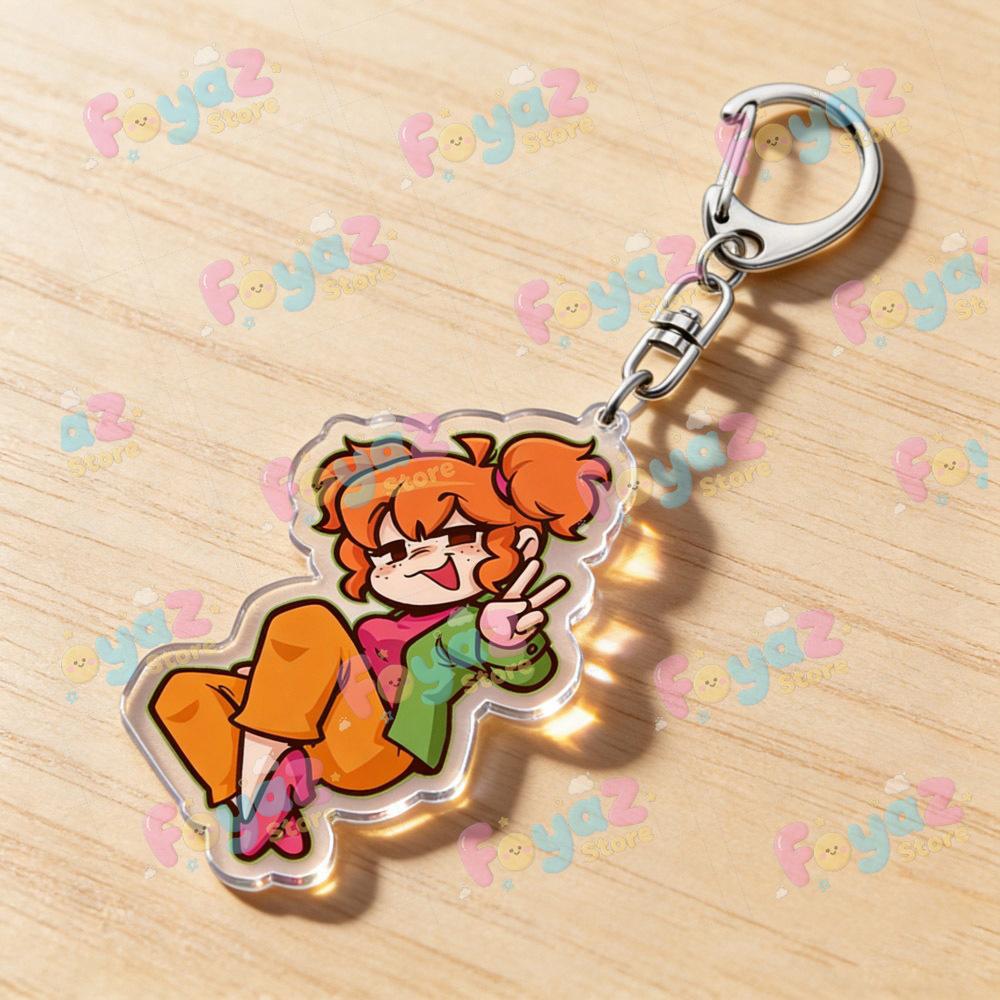 FNF Girlfriend Variant Keychain Accessories Bag Charms Girls Keyrings Acrylic Keychain