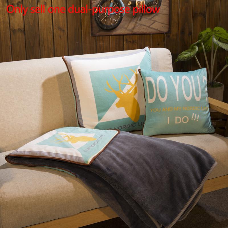 Coral Velvet Throw Pillow Dual-purpose Throw Pillow Variable Quilt Home Sofa Pillow Car Warm Artifact