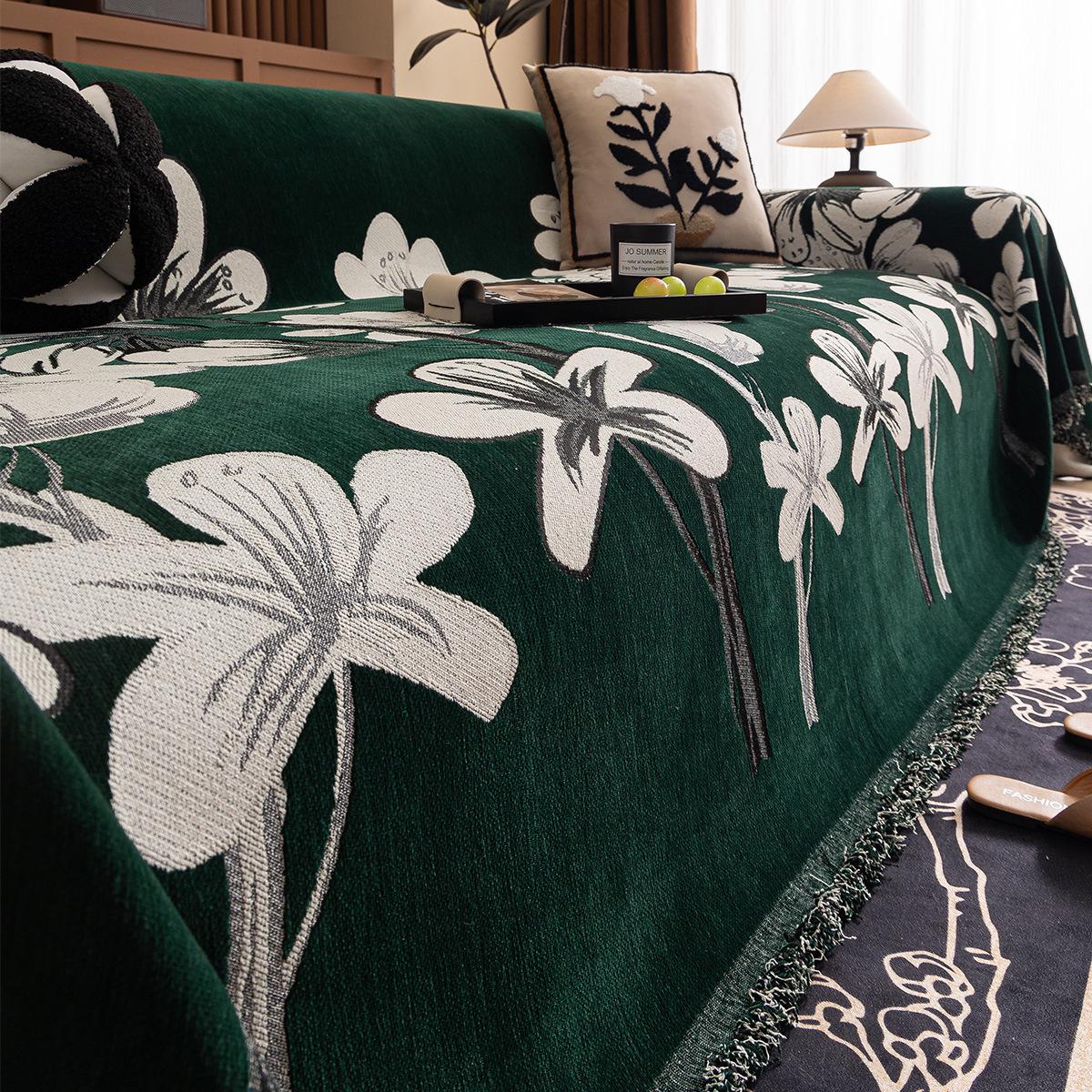 

Элегантный шениловый чехол на диван против царапин - Защита круглый год 180*230cm Single Piece