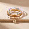 Bohemia Multilayer Rice Beaded Shell Tassel Bracelets For Women Men Ethnic Colorful Crystal Beads Bangle Summer Vacation Jewelry