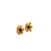 French Small Flower Pistil Green Zircon Stud Earrings - Exquisite, Simple, Versatile Luxury Style