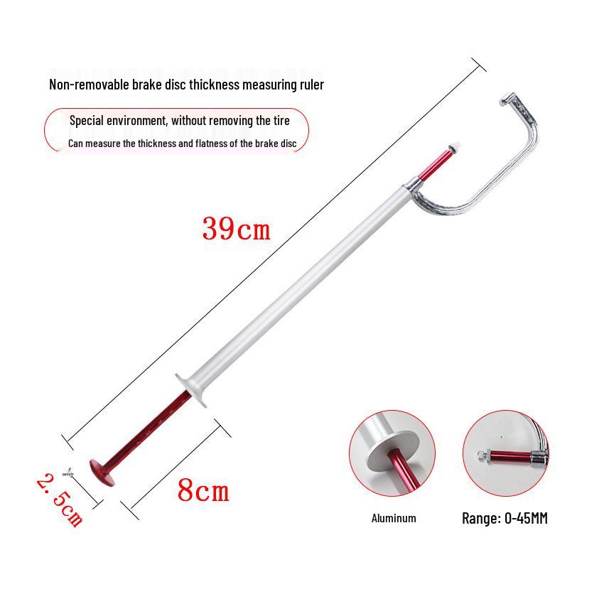 Non-Removable Brake Disc Thickness Gauge & Pad Wear Test Pen