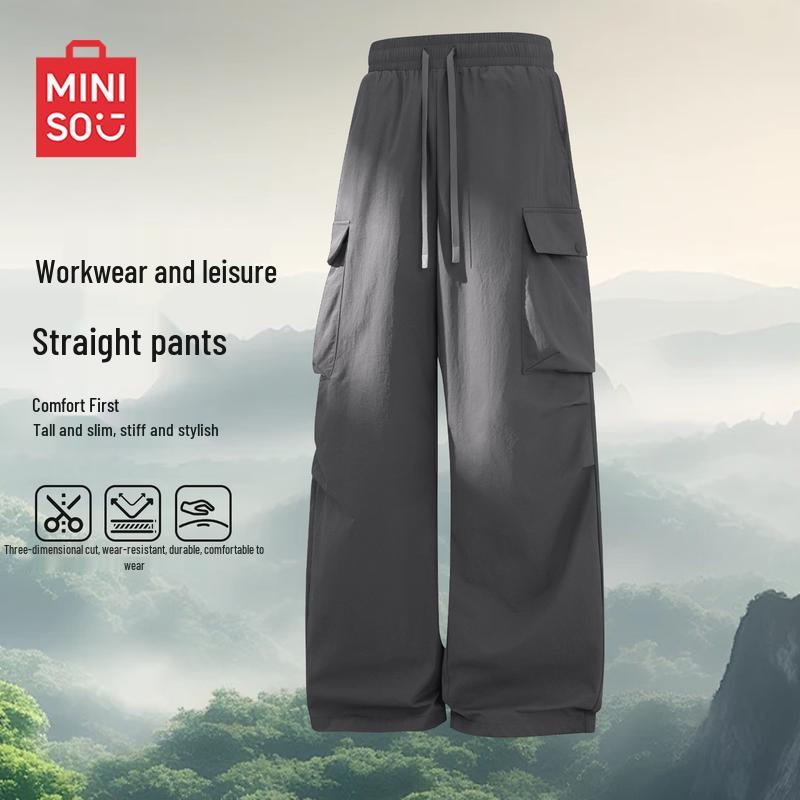 MINISO Men s American Style Cargo Parachute Pants 3XL