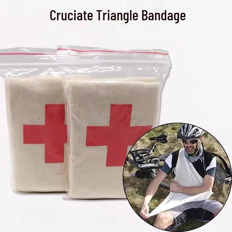 Zhongyu Youan Red Cross First Aid Triangular Bandage 96x96x136cm 5-pack