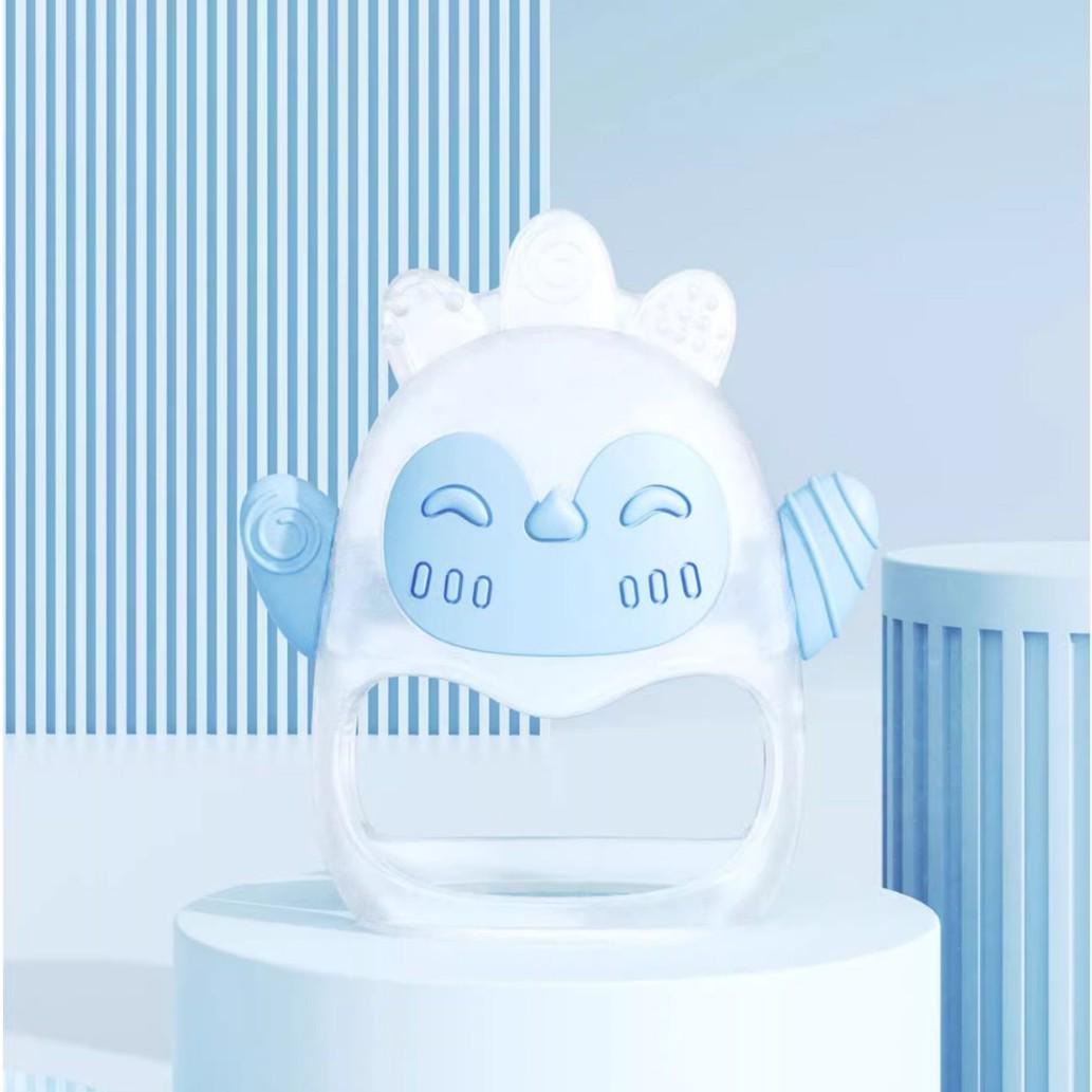 Baby Mushroom Silicone Teether - Food Grade Teething Stick & Chewing Toy синий