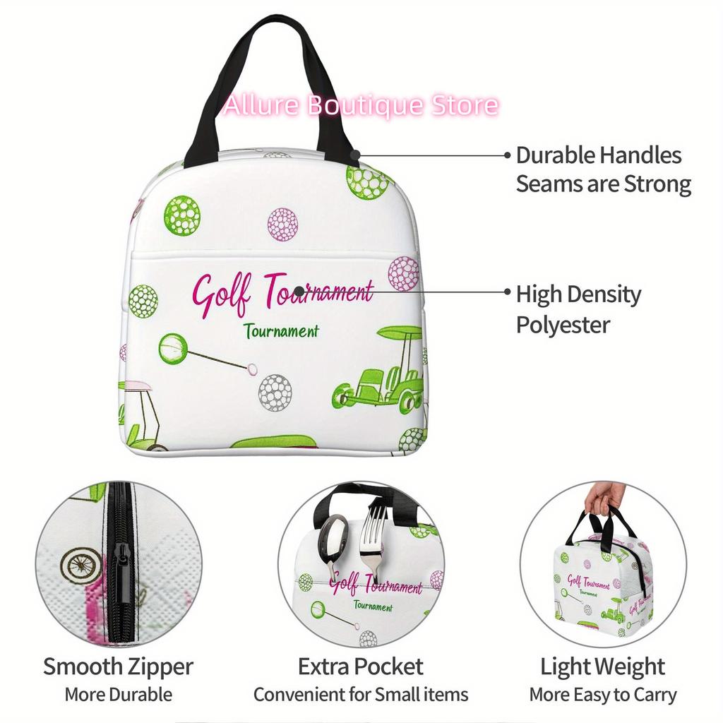 1pc Golf Cart & Ball Thermal Insulated Bag - Reusable, Portable, No-Food Contact, Ideal for Home, Office, Restaurant Use, Mixed