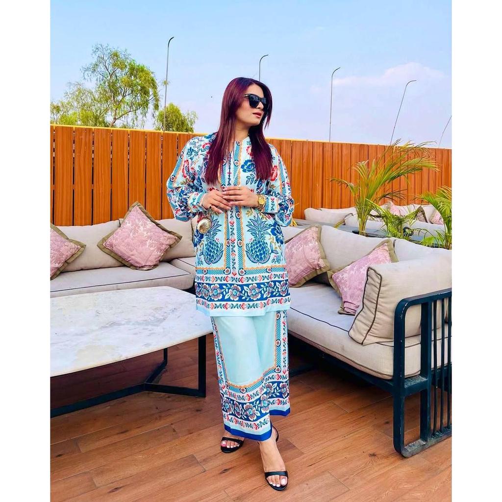 *Launching New Đěsigner Party Wear Look Pur Natural Crepe Top&plazzo Co-ords Set*