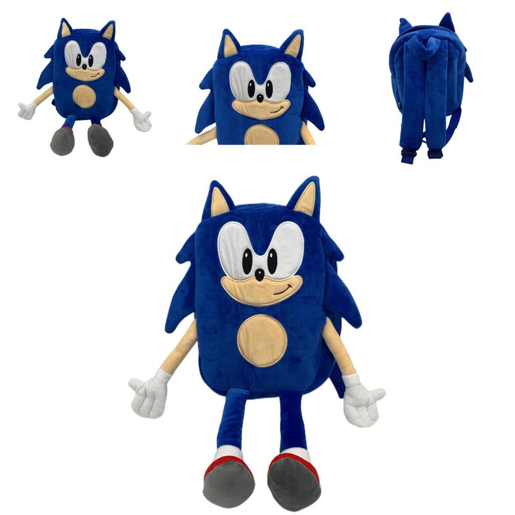 Sonic The Hedgehog Plush Toy Backpack For Kids Soft And Colorful Schoolbag For Boys And Girls