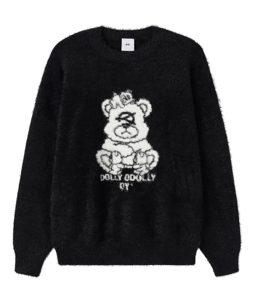 Opeunyadeu(Owai) Multi Dolly Hairy Knit - Black