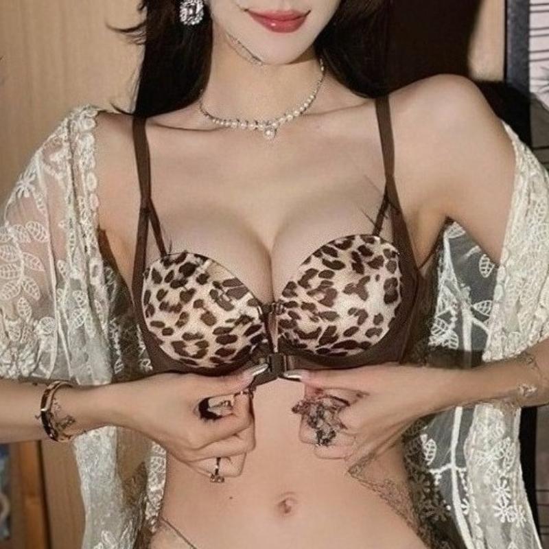 Women's Front Closure Bra Exclusive for Small Flat Bust Wireless Push Up Seamless Side Fat Reduction Anti-Sagging Sexy Underwear