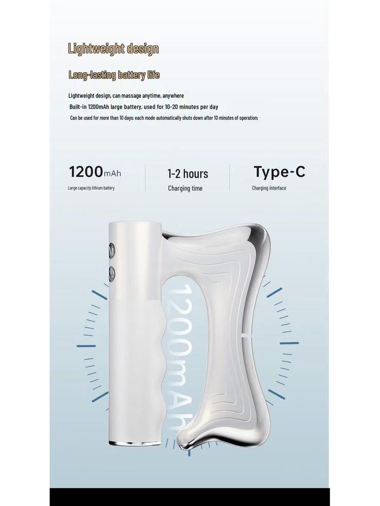 Multi-functional Gua Sha Electric Muscle Massage Gun with EMS Vibration for Fitness and Soreness Relief