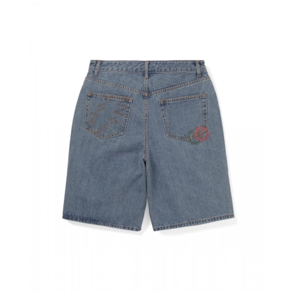 Thisisneverthat Gd Overlap Lightning Denim Short Washed Blue S