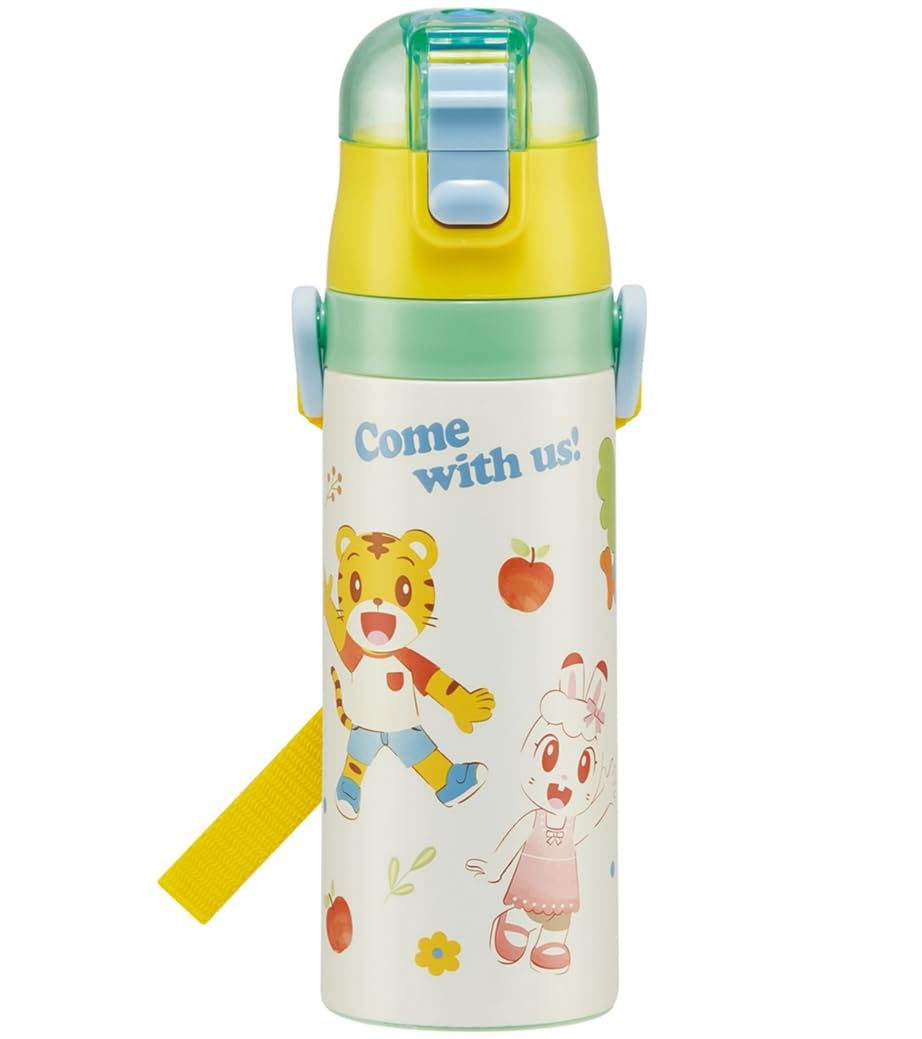 

Skater Children s Water Bottle, 470ml, Shimajiro Design 23, for Boys and Girls, Insulated, Stainless Steel, Lightweight, Sports Bottle, Kids Water