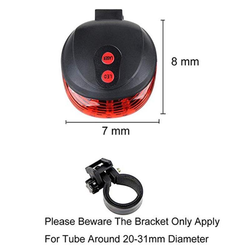 éclairage Vélo Usb Feu Arrière Laser Vélo Keynoyin - USB Rechargeable - Avertissement Nocturne - Noir Feu Arriere Velo