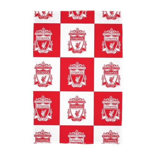 Liverpool FC Fleece Checkerboard Blanket