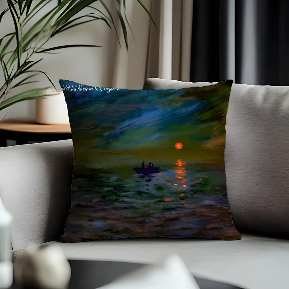 Fashion DDaveied Cushion Cover Antidustmite Pillowcase Invisible Zipper Silky Short Plush Sofa Cushion Cover