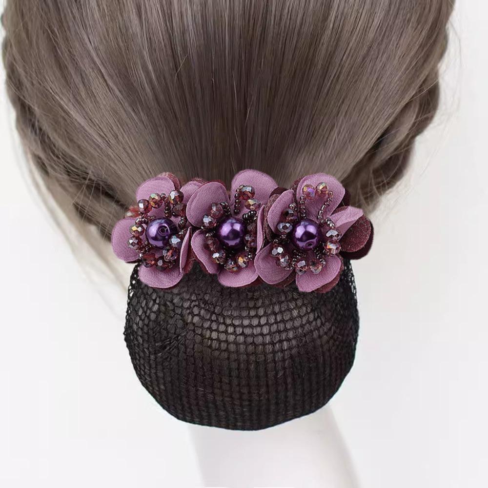 Cloth Hair Bun Net Korean Style Office Hair Flower Spring Hair Clip  Hotel Staff Uniform