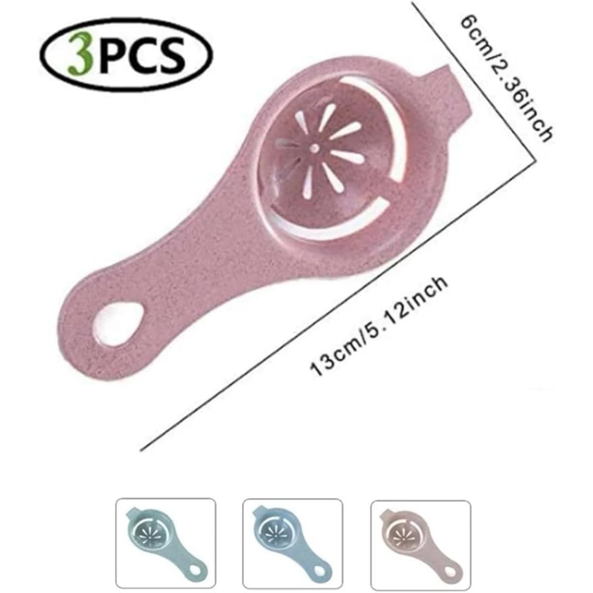 

Разделитель яиц, разделитель яичных желтков и белков, разделитель яичных белков, фильтр-сепаратор, разделитель яиц, кухонный гаджет для выпечки, 3 шт. разноцветный