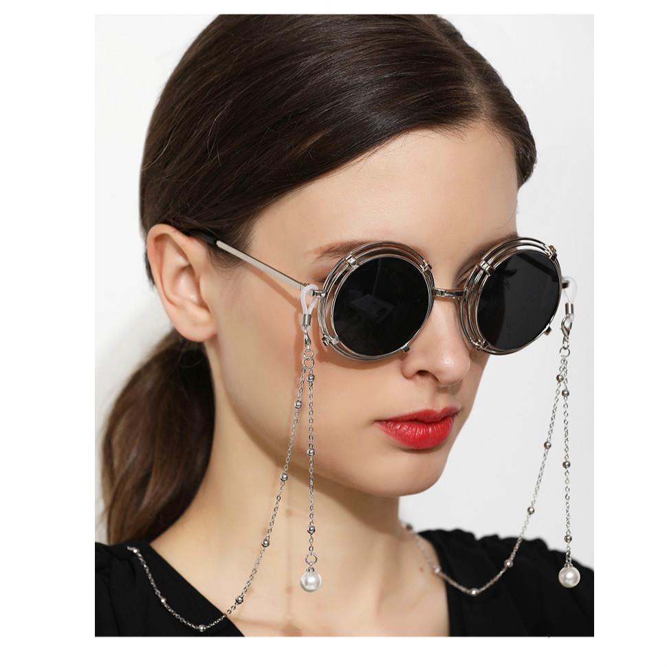 Reading Glasses Chain for Women Metal Sunglasses Cords Beaded Eyeglass Lanyard Hold Straps