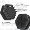 Enhance your manhood! IKKEI Scalp & Body Brush, Shampoo Brush with Scalp Massager (Black) with S-Hook (1 piece)