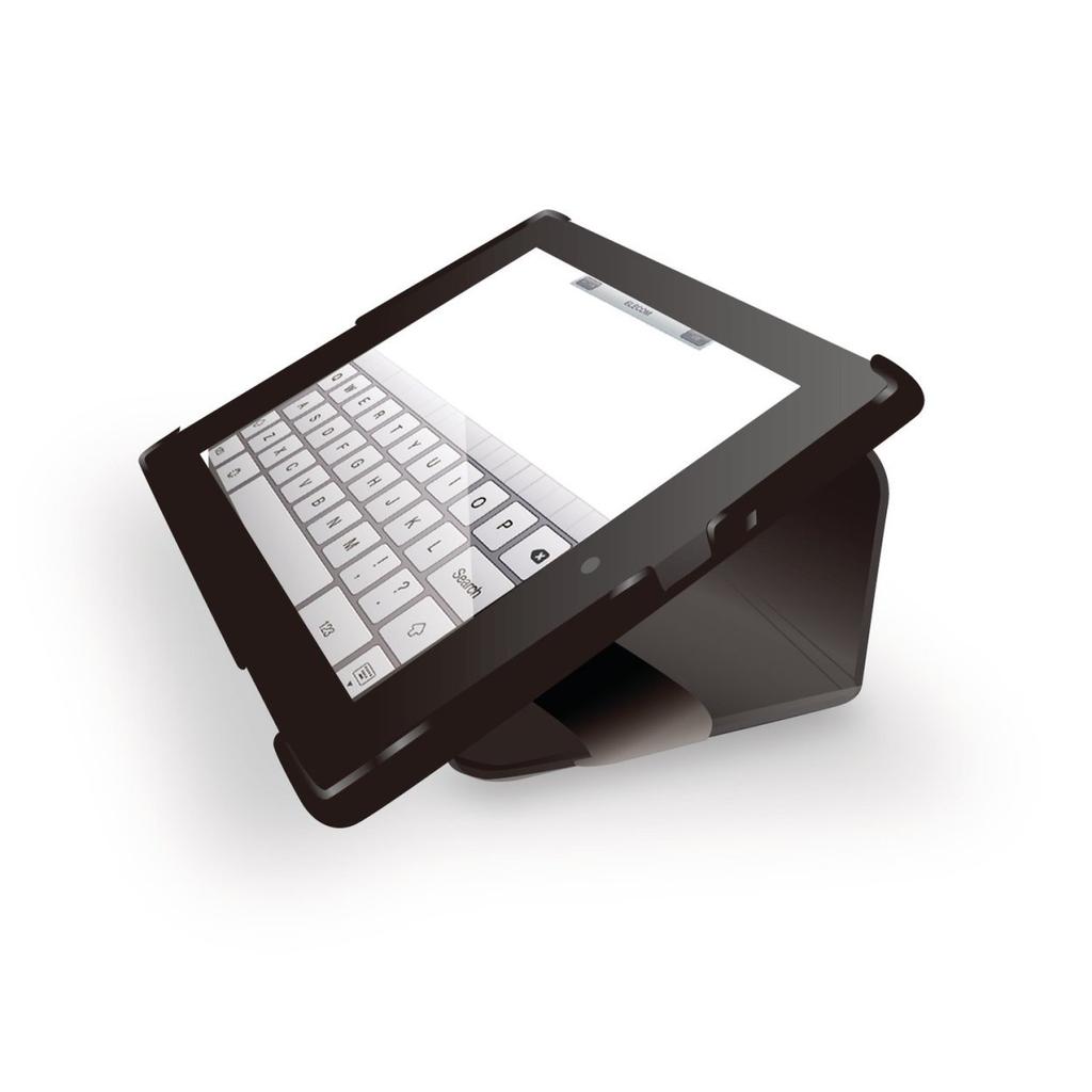 Elecom Weiche Lederhülle ASUS MeMO Pad ME172V mit Klappständer 2-stufig verstellbar Schwarz TB-ASM17APLFBK