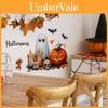 Halloween Pumpkin Ghost Candle Wall Sticker Pvc For Home And Commercial Spaces