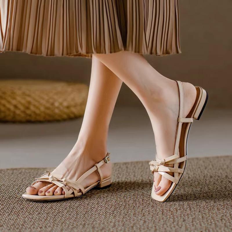 Fashion 2025 New Summer Gladiator Women Sandals Casual Open Toe Red Patent Leather Shoes Ladies Elegant Flats Sandalias
