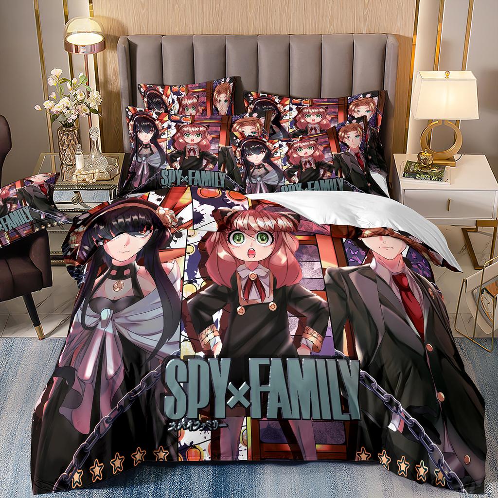 Spy X Family 3D Print Anime Printed Bed Set Duvet Cover Pillowcase Bedding Set Bed Linen Sheet Quilt Cover Full Queen King Size