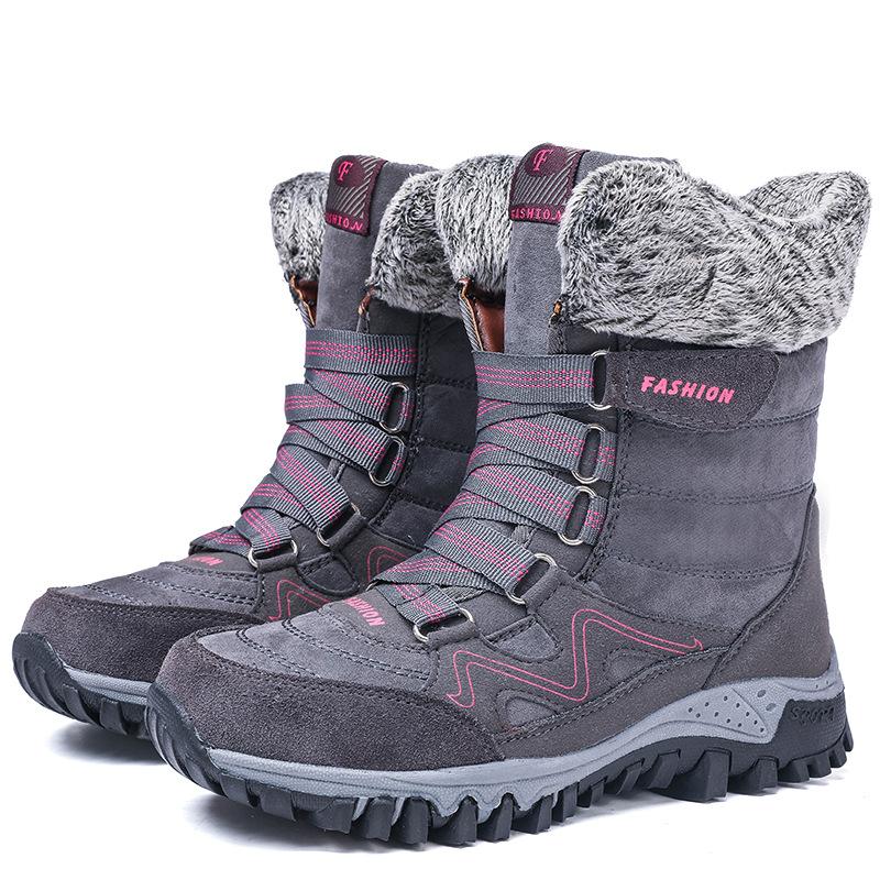 Snow boots northern winter velvet warm thick-soled snow boots high-top size